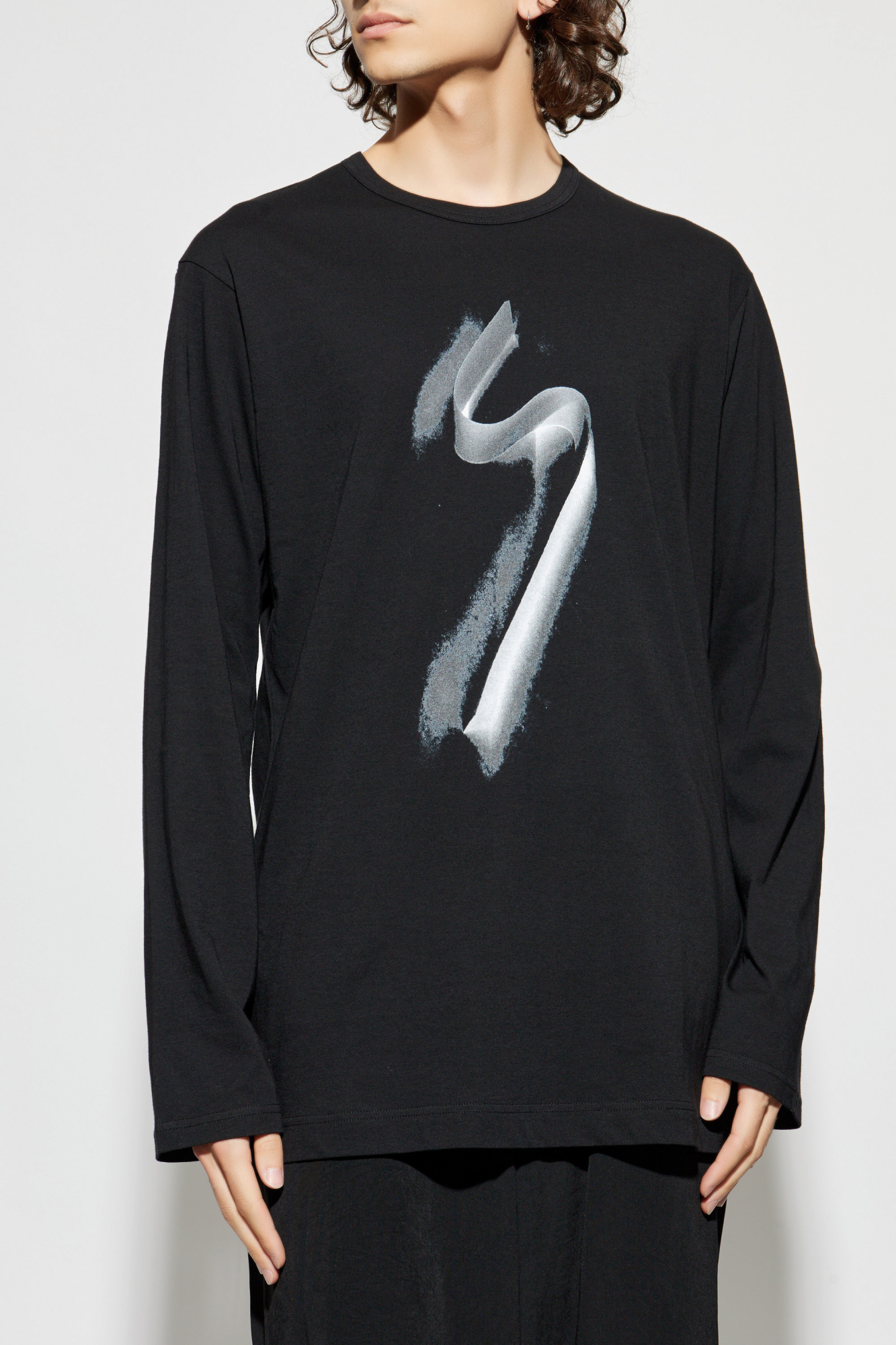 tatch¨̮⃝ Czarny T-shirt z długim rękawem Yohji Yamamoto - Vitkac Polska